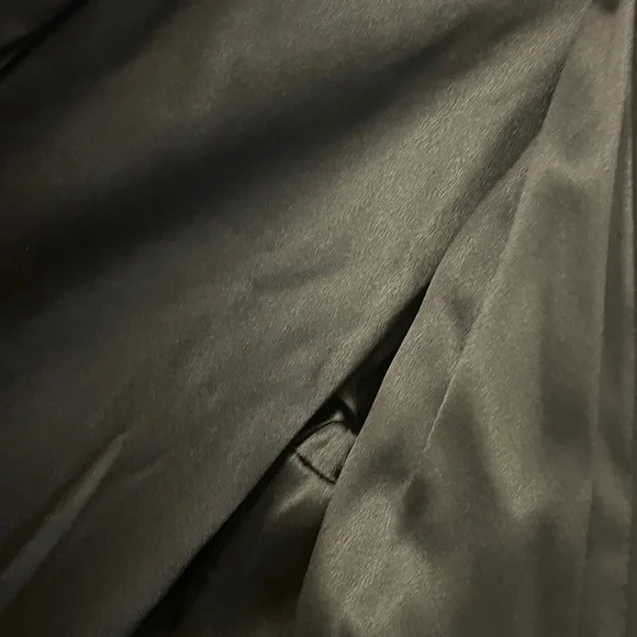 VINTAGE super soft Cashmere Wrap vintage "robe" Black Coat - Picture 10 of 15